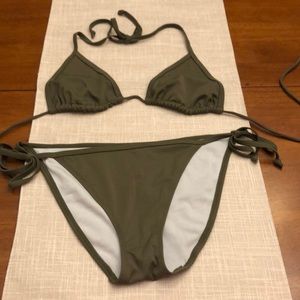Never worn army green string bikini
